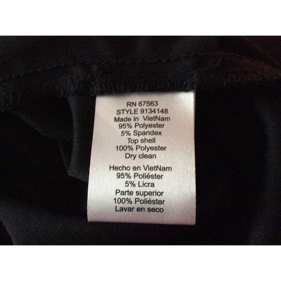 SLNY Women's Dress Sz 14 Black Sheath Embellished Neckline One Side Overlay NWT - Picture 4 of 12